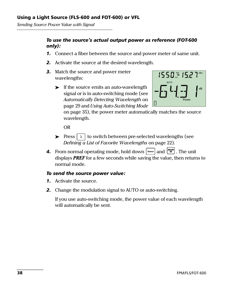 EXFO FPM-600 Power Meter User Manual | Page 44 / 79