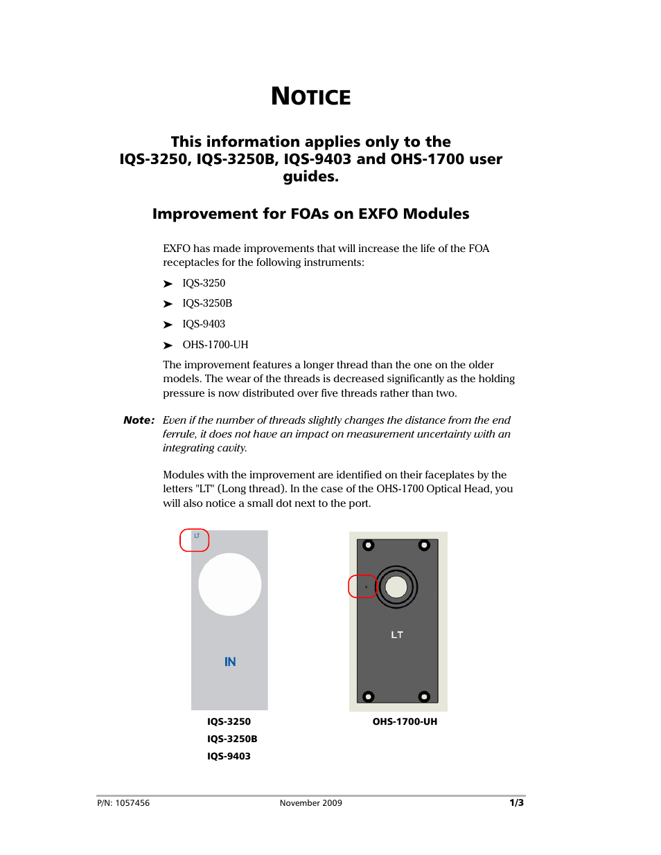 EXFO FOA Compatibility User Manual | 3 pages