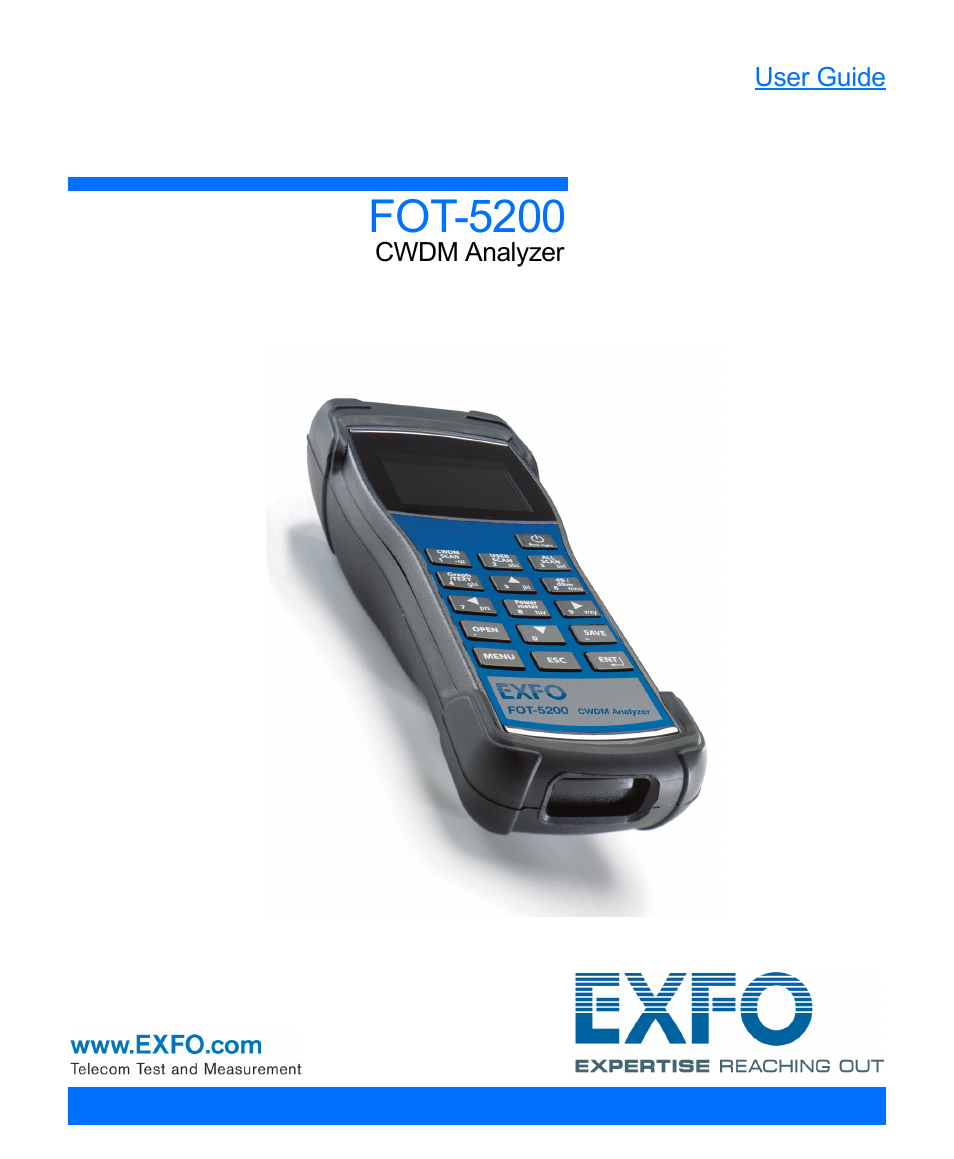 EXFO FOT-5200 Coarse Spectrum Analyzer User Manual | 47 pages