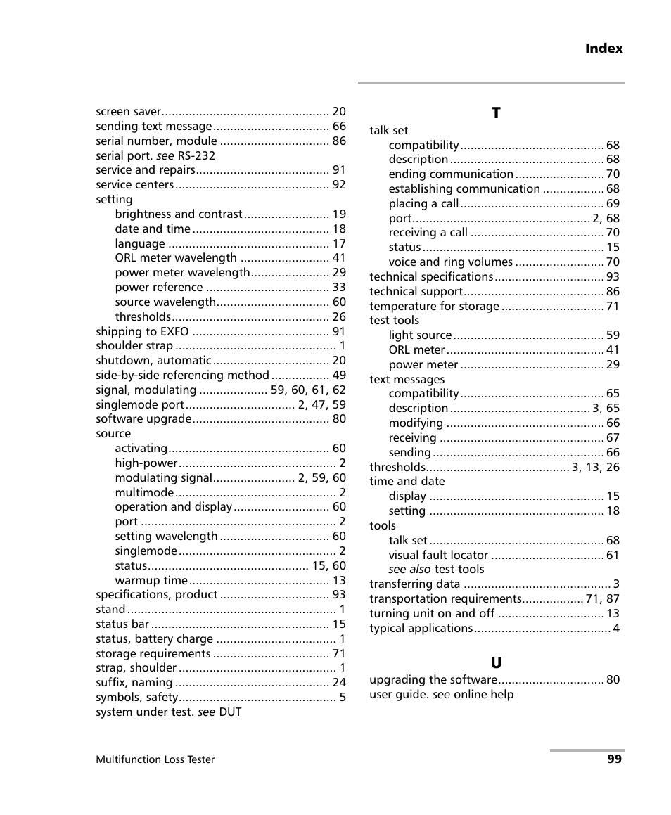 EXFO FOT-930 Multifunction Loss Tester User Manual | Page 107 / 111
