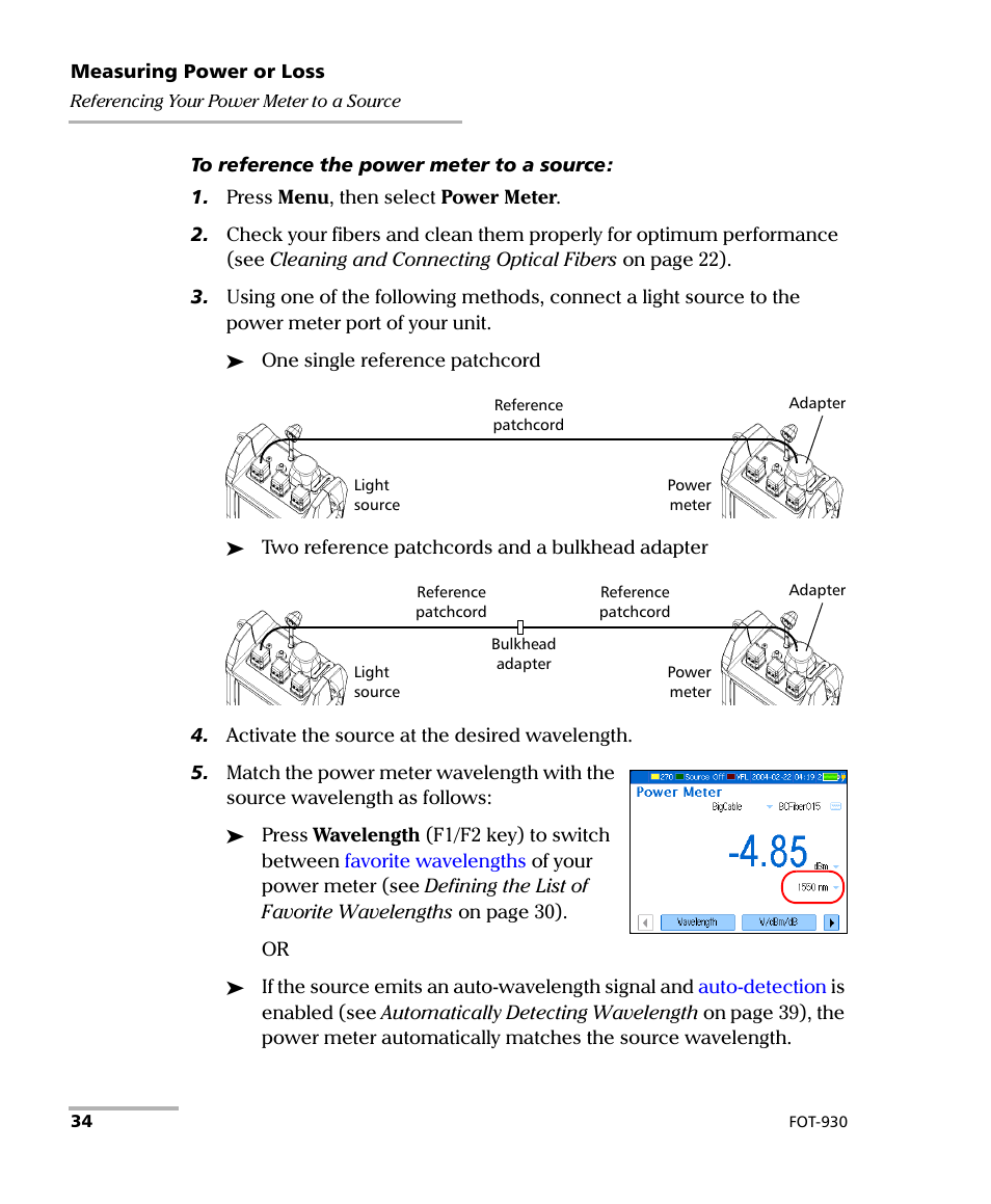 EXFO FOT-930 Multifunction Loss Tester User Manual | Page 42 / 111