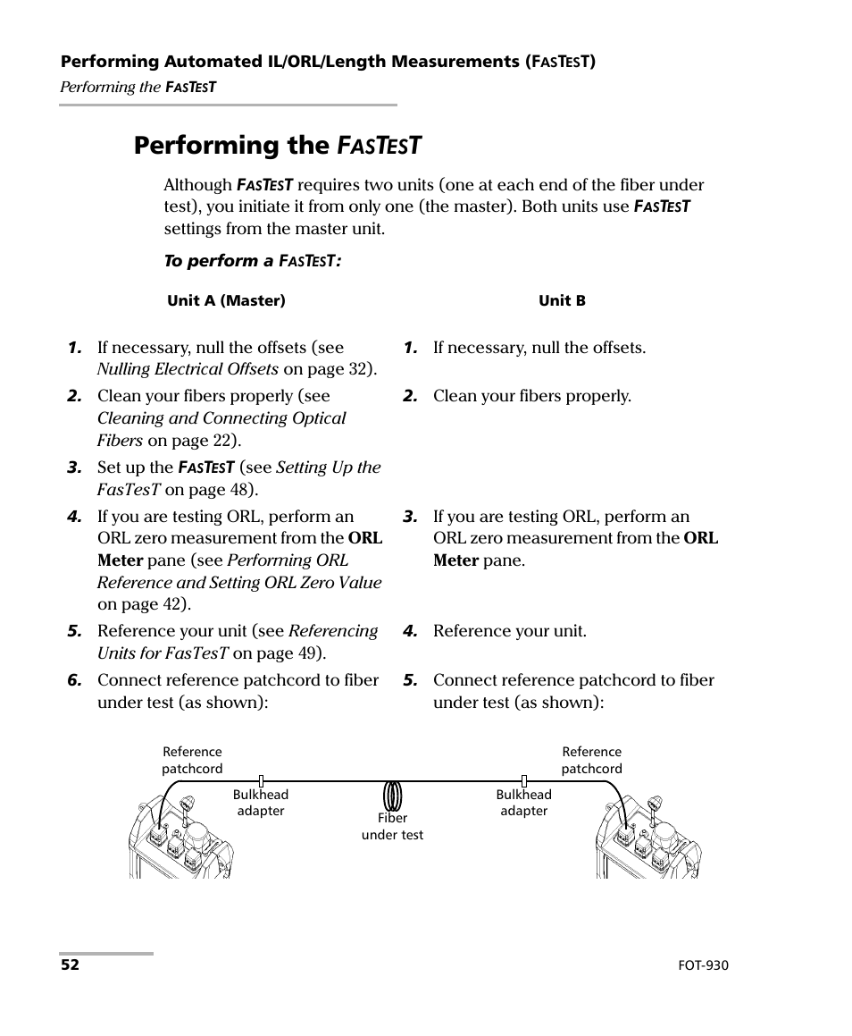Performing the fastest, Performing the, Perform | Performing the f | EXFO FOT-930 Multifunction Loss Tester User Manual | Page 60 / 111