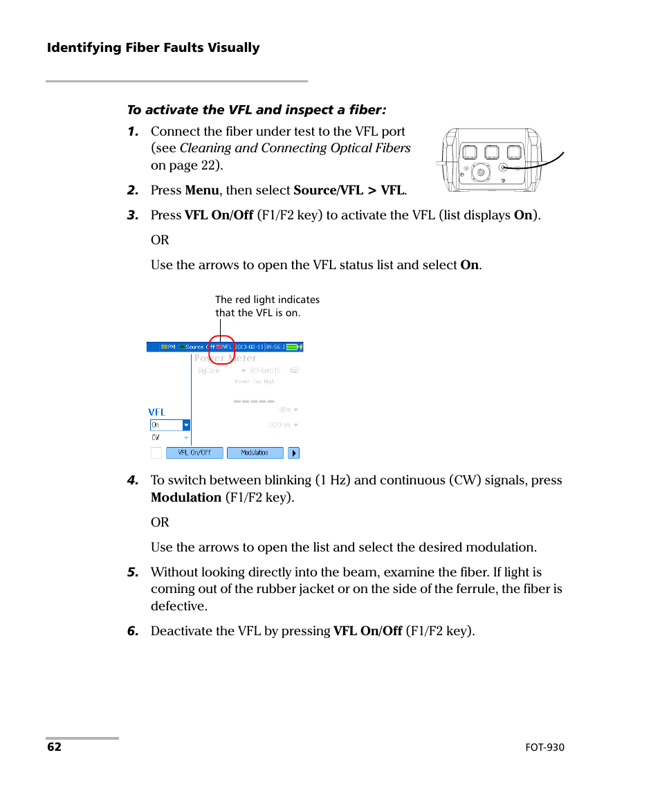 EXFO FOT-930 Multifunction Loss Tester User Manual | Page 70 / 111