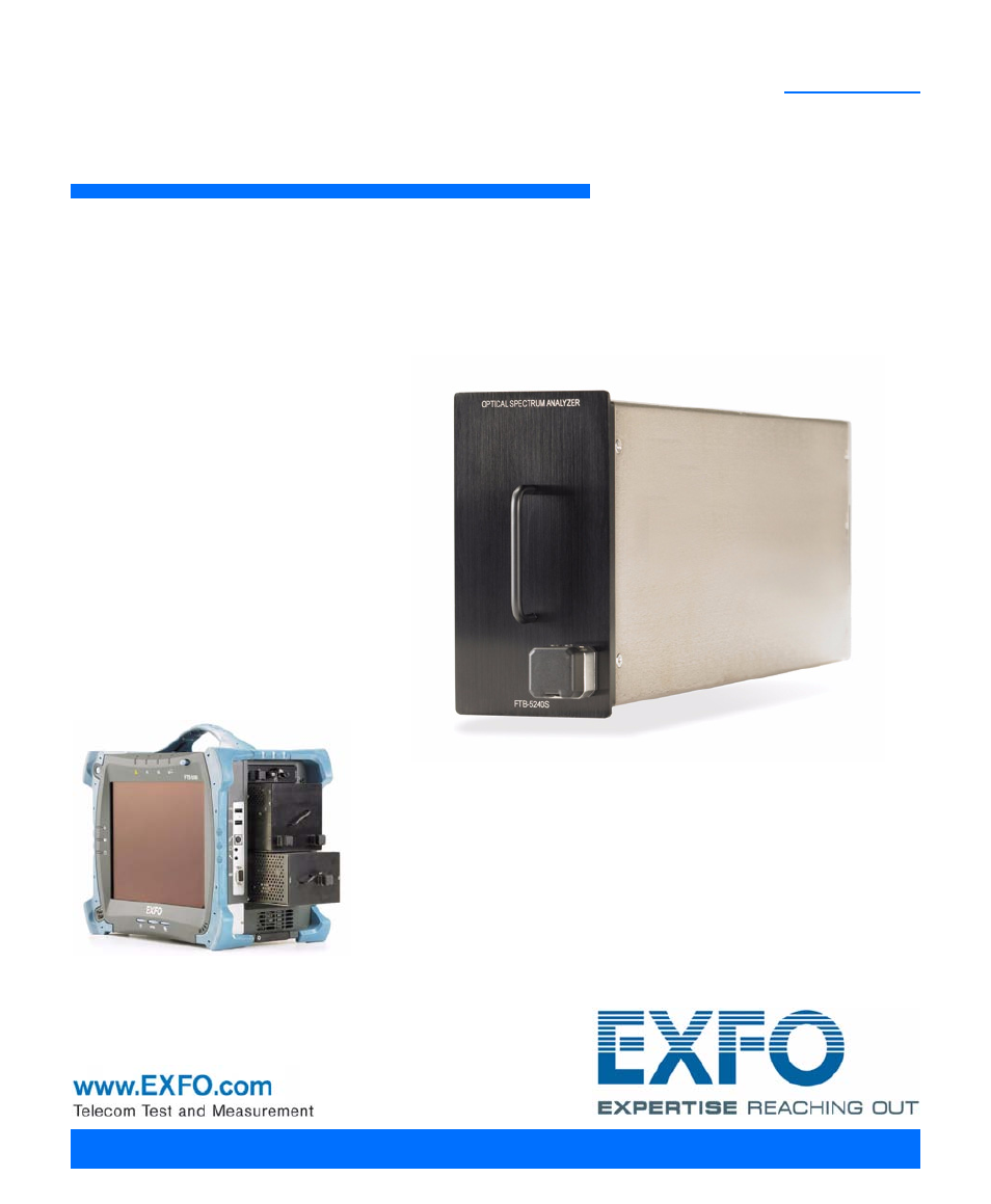 EXFO FTB -5240S/5240BP Optical Spectrum Analyzer for FTB 500 (NS-1434) User Manual | 537 pages