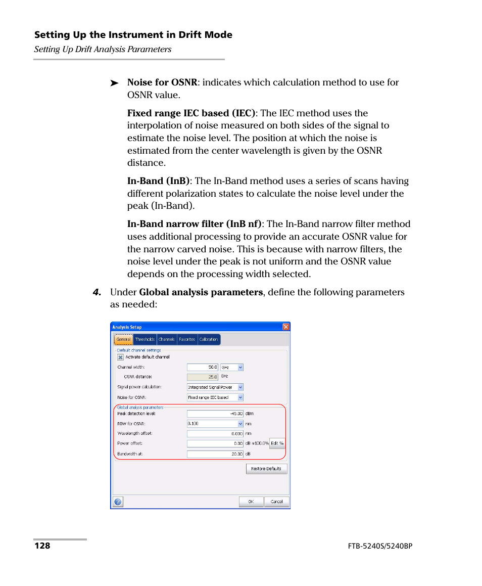 EXFO FTB -5240S/5240BP Optical Spectrum Analyzer for FTB 500 (NS-1434) User Manual | Page 136 / 537