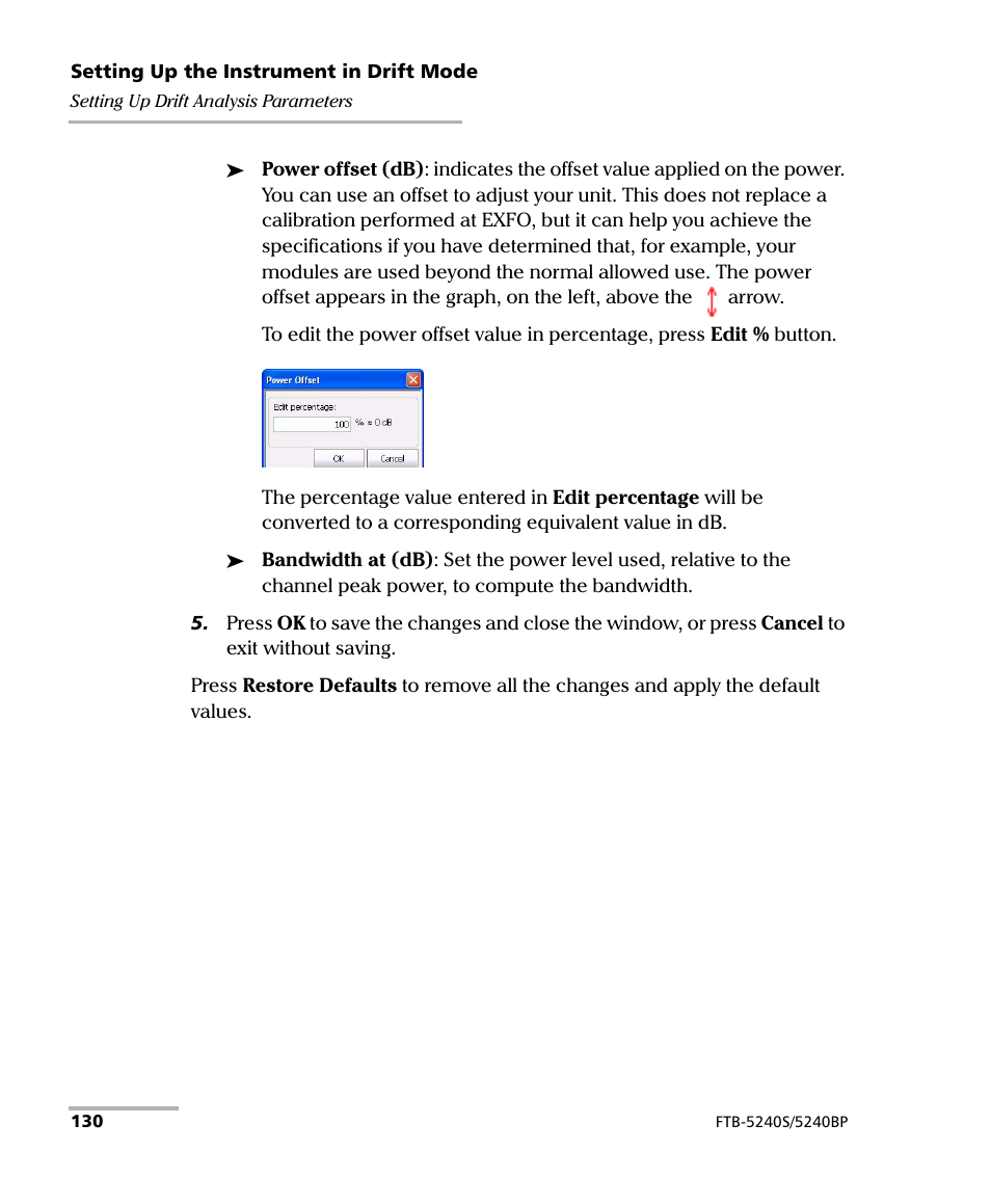 EXFO FTB -5240S/5240BP Optical Spectrum Analyzer for FTB 500 (NS-1434) User Manual | Page 138 / 537