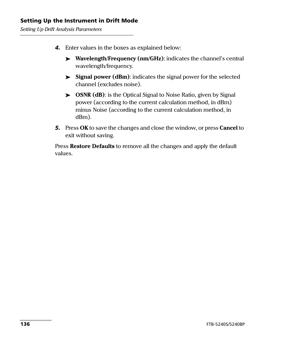 EXFO FTB -5240S/5240BP Optical Spectrum Analyzer for FTB 500 (NS-1434) User Manual | Page 144 / 537