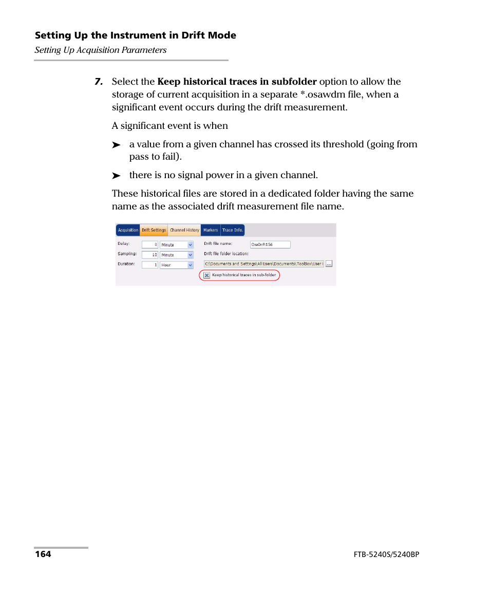 EXFO FTB -5240S/5240BP Optical Spectrum Analyzer for FTB 500 (NS-1434) User Manual | Page 172 / 537