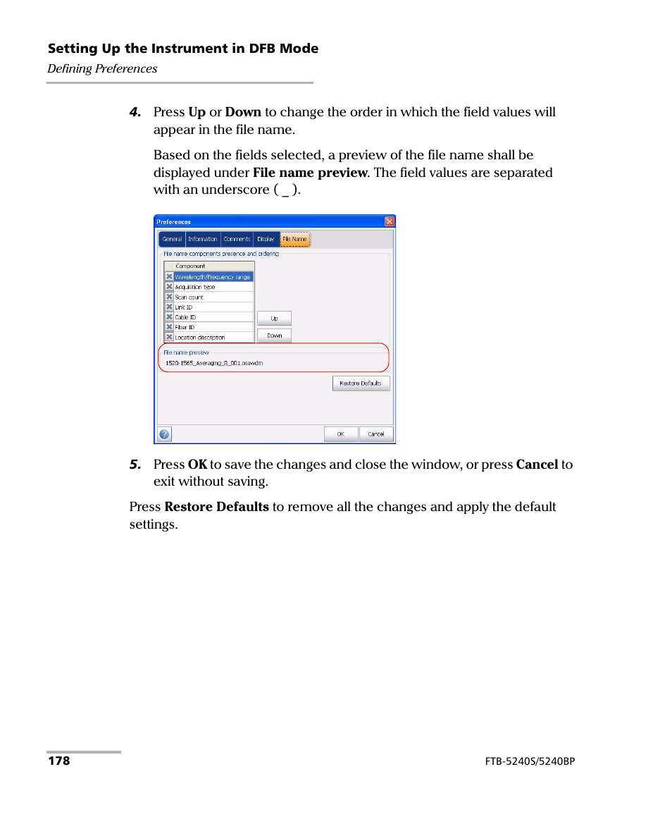 EXFO FTB -5240S/5240BP Optical Spectrum Analyzer for FTB 500 (NS-1434) User Manual | Page 186 / 537