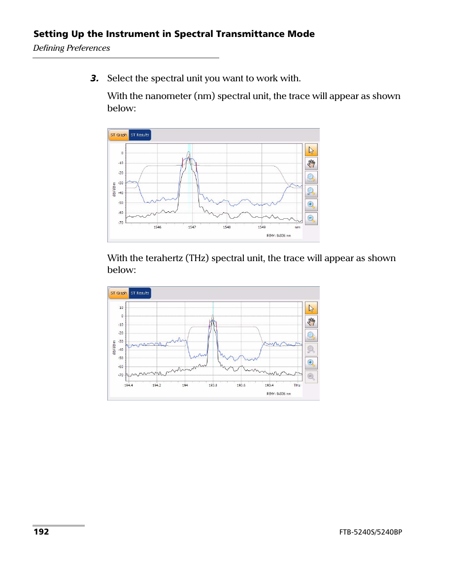 EXFO FTB -5240S/5240BP Optical Spectrum Analyzer for FTB 500 (NS-1434) User Manual | Page 200 / 537