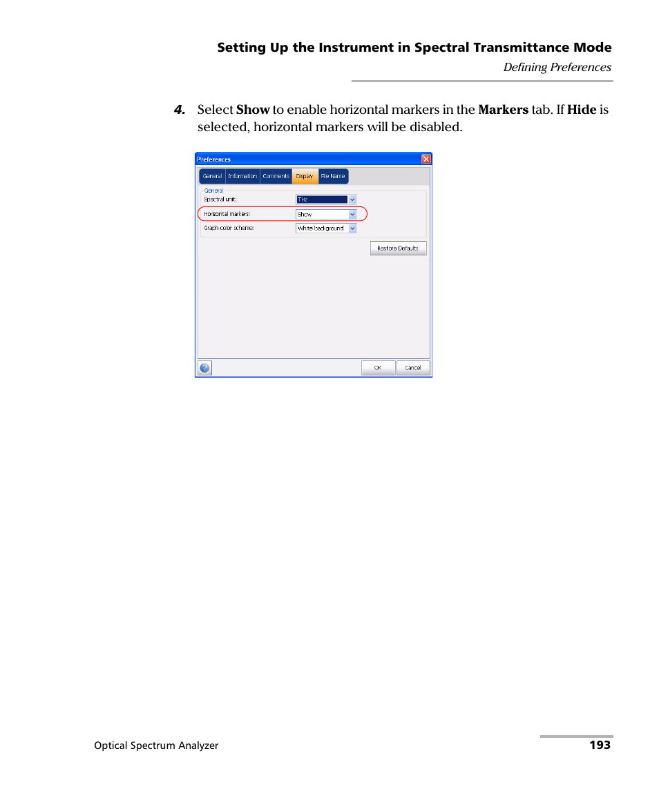 EXFO FTB -5240S/5240BP Optical Spectrum Analyzer for FTB 500 (NS-1434) User Manual | Page 201 / 537