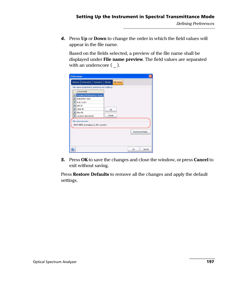 EXFO FTB -5240S/5240BP Optical Spectrum Analyzer for FTB 500 (NS-1434) User Manual | Page 205 / 537