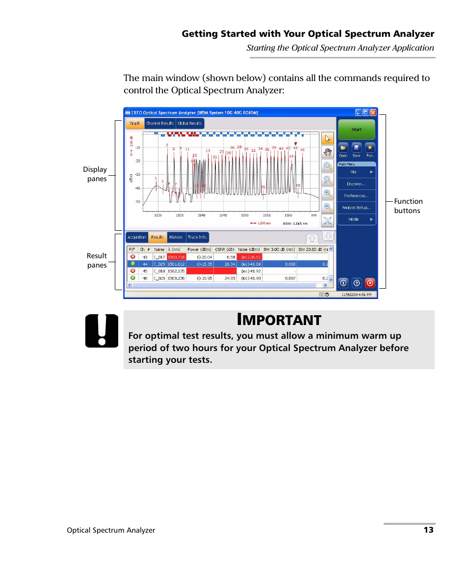 Mportant | EXFO FTB -5240S/5240BP Optical Spectrum Analyzer for FTB 500 (NS-1434) User Manual | Page 21 / 537