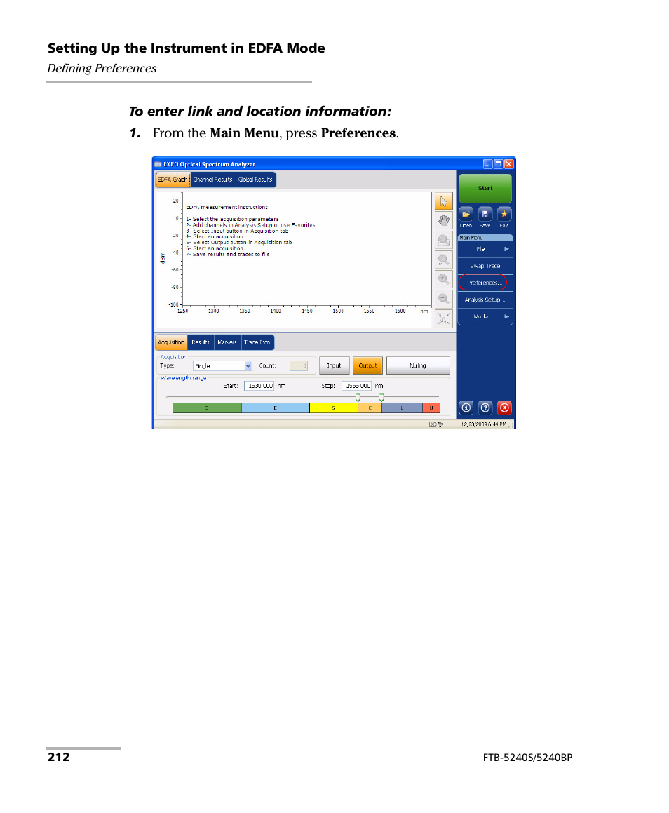 EXFO FTB -5240S/5240BP Optical Spectrum Analyzer for FTB 500 (NS-1434) User Manual | Page 220 / 537