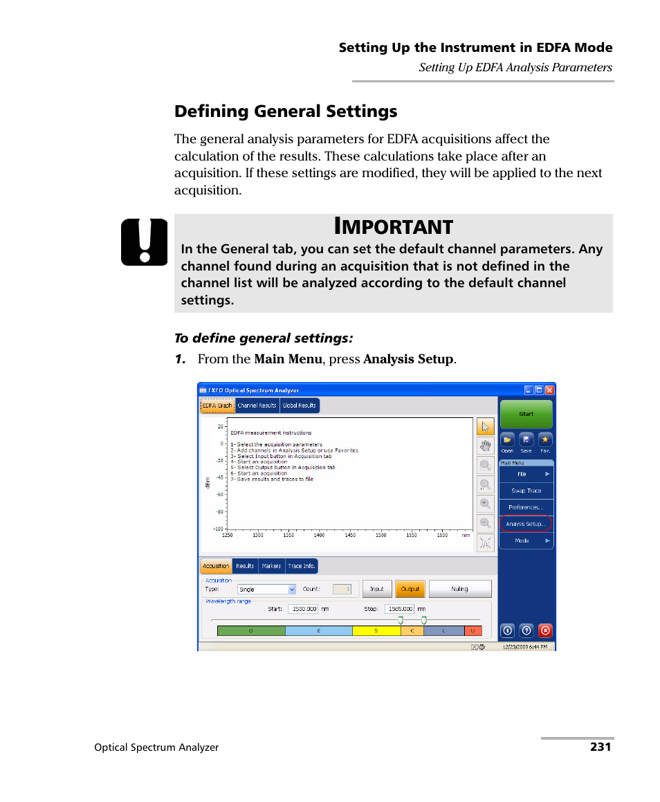 Mportant | EXFO FTB -5240S/5240BP Optical Spectrum Analyzer for FTB 500 (NS-1434) User Manual | Page 239 / 537