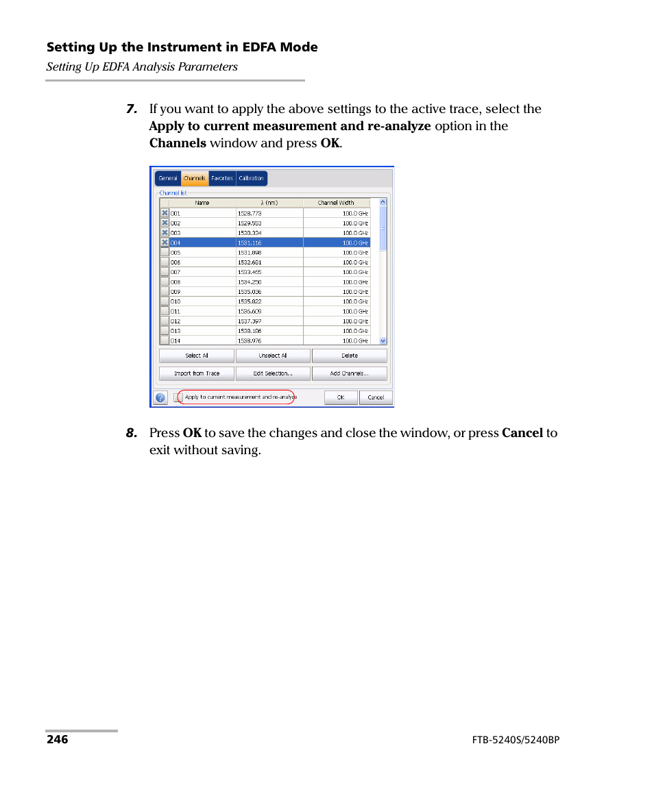 EXFO FTB -5240S/5240BP Optical Spectrum Analyzer for FTB 500 (NS-1434) User Manual | Page 254 / 537