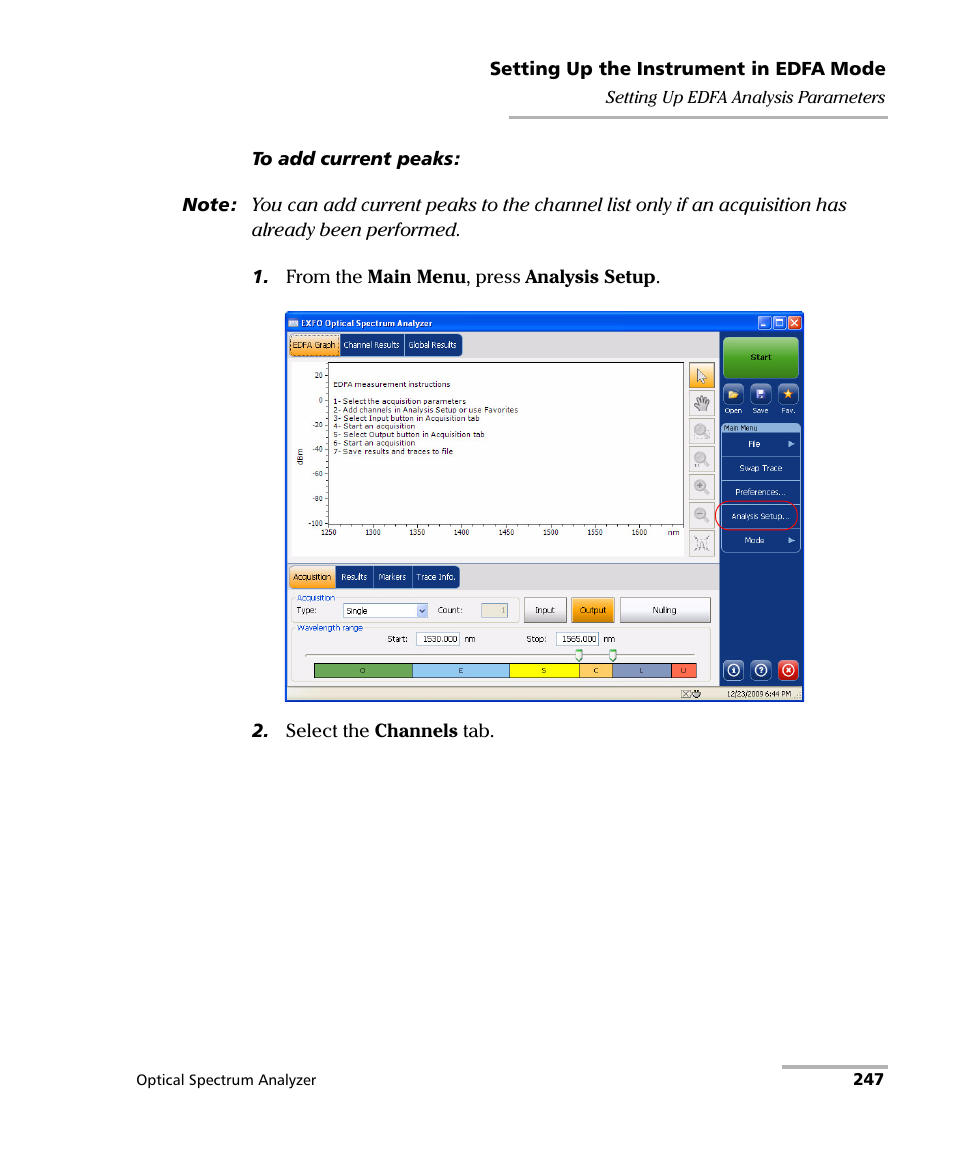 EXFO FTB -5240S/5240BP Optical Spectrum Analyzer for FTB 500 (NS-1434) User Manual | Page 255 / 537