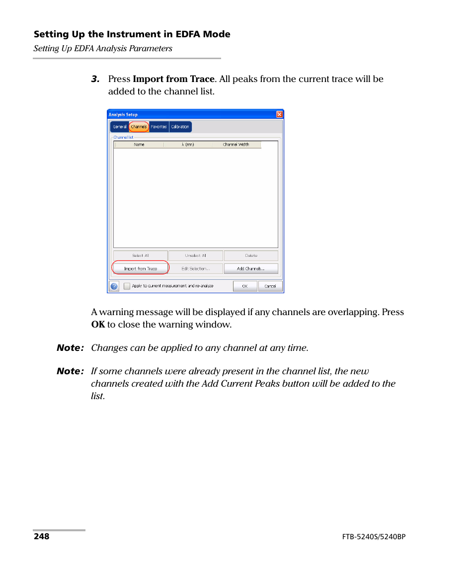 EXFO FTB -5240S/5240BP Optical Spectrum Analyzer for FTB 500 (NS-1434) User Manual | Page 256 / 537