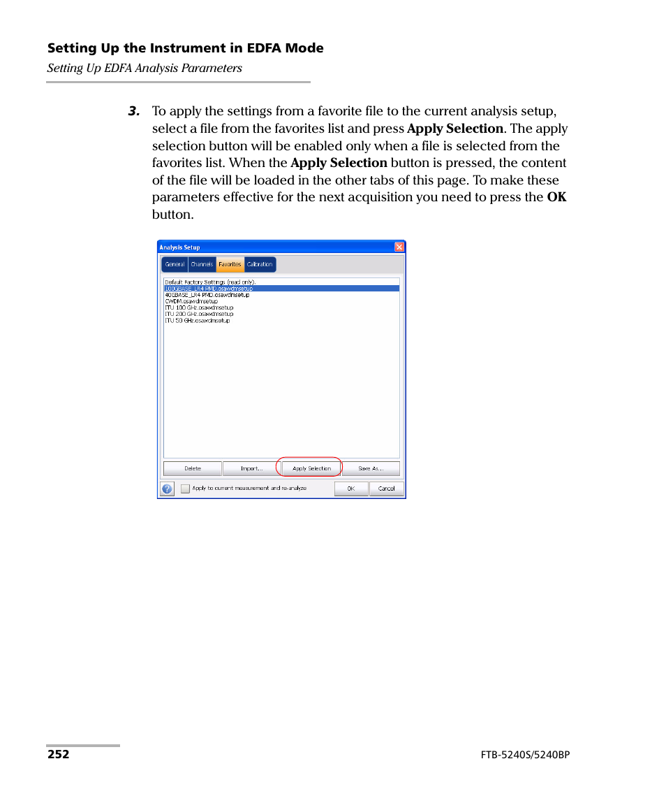 EXFO FTB -5240S/5240BP Optical Spectrum Analyzer for FTB 500 (NS-1434) User Manual | Page 260 / 537