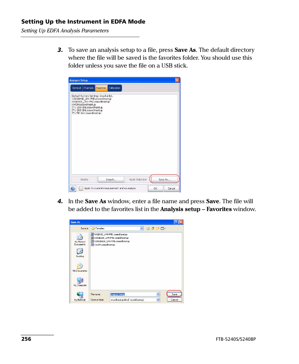 EXFO FTB -5240S/5240BP Optical Spectrum Analyzer for FTB 500 (NS-1434) User Manual | Page 264 / 537