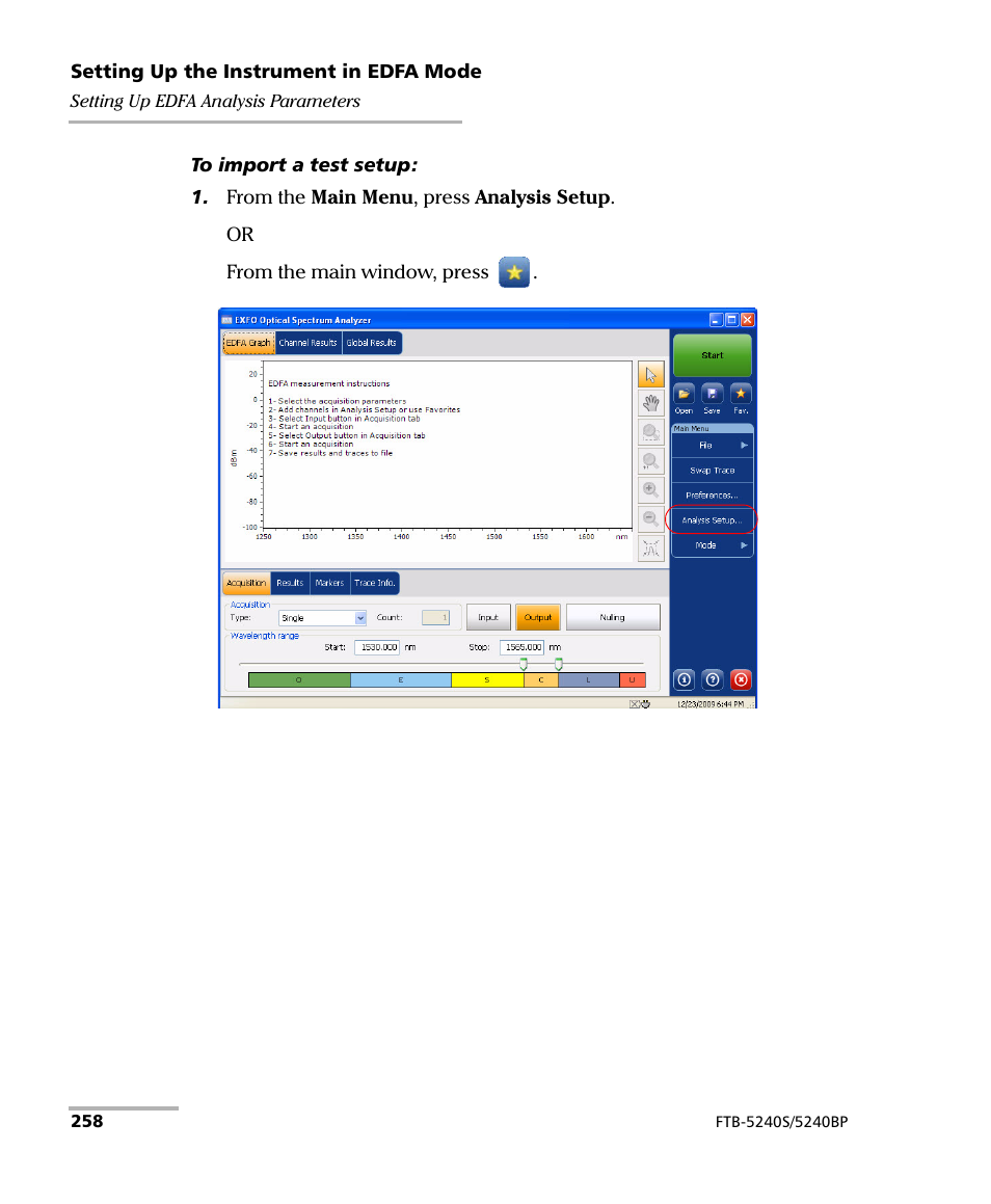 EXFO FTB -5240S/5240BP Optical Spectrum Analyzer for FTB 500 (NS-1434) User Manual | Page 266 / 537
