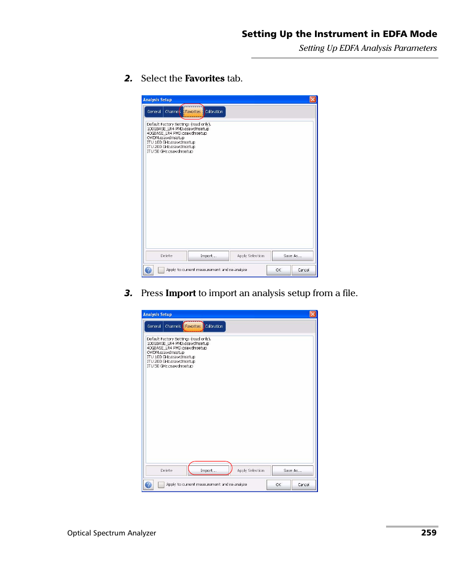 EXFO FTB -5240S/5240BP Optical Spectrum Analyzer for FTB 500 (NS-1434) User Manual | Page 267 / 537