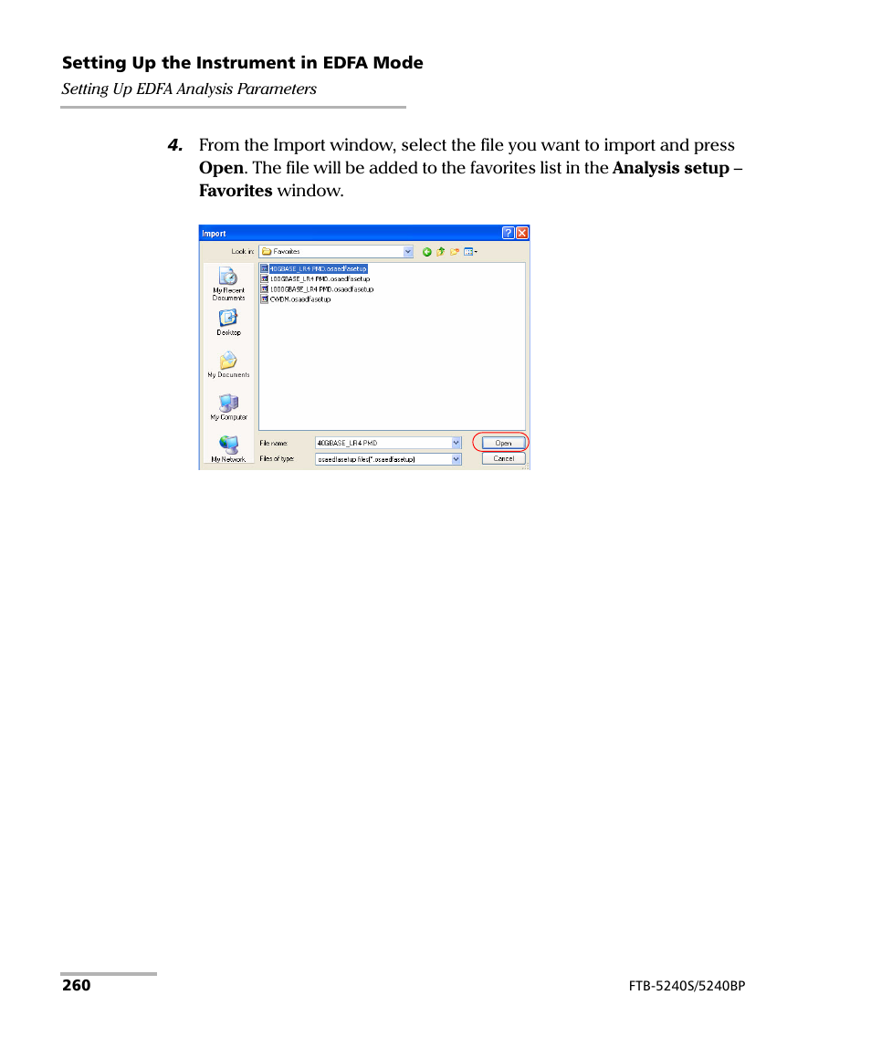 EXFO FTB -5240S/5240BP Optical Spectrum Analyzer for FTB 500 (NS-1434) User Manual | Page 268 / 537