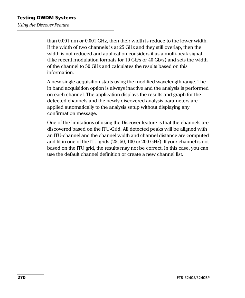 EXFO FTB -5240S/5240BP Optical Spectrum Analyzer for FTB 500 (NS-1434) User Manual | Page 278 / 537