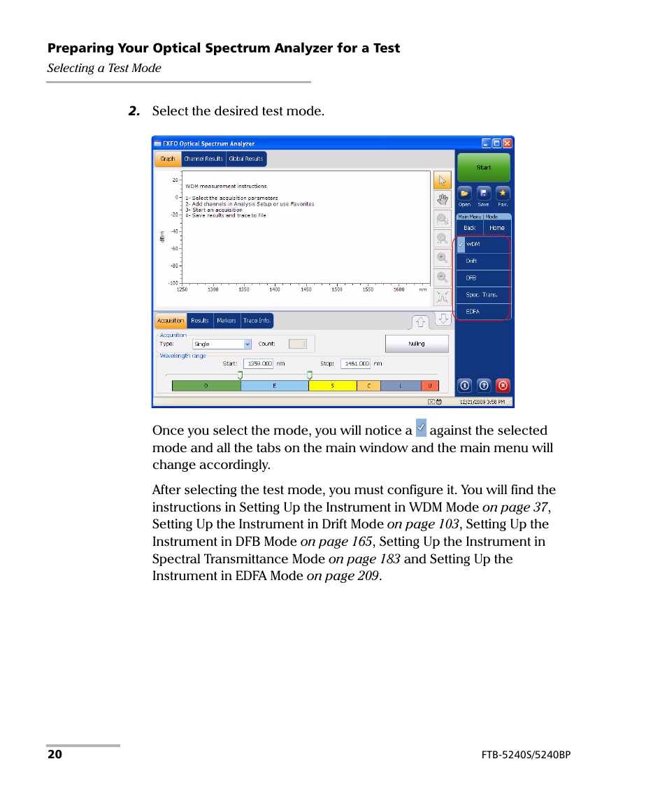 EXFO FTB -5240S/5240BP Optical Spectrum Analyzer for FTB 500 (NS-1434) User Manual | Page 28 / 537
