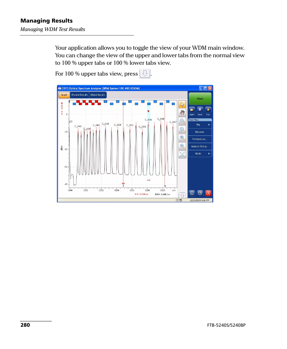 EXFO FTB -5240S/5240BP Optical Spectrum Analyzer for FTB 500 (NS-1434) User Manual | Page 288 / 537