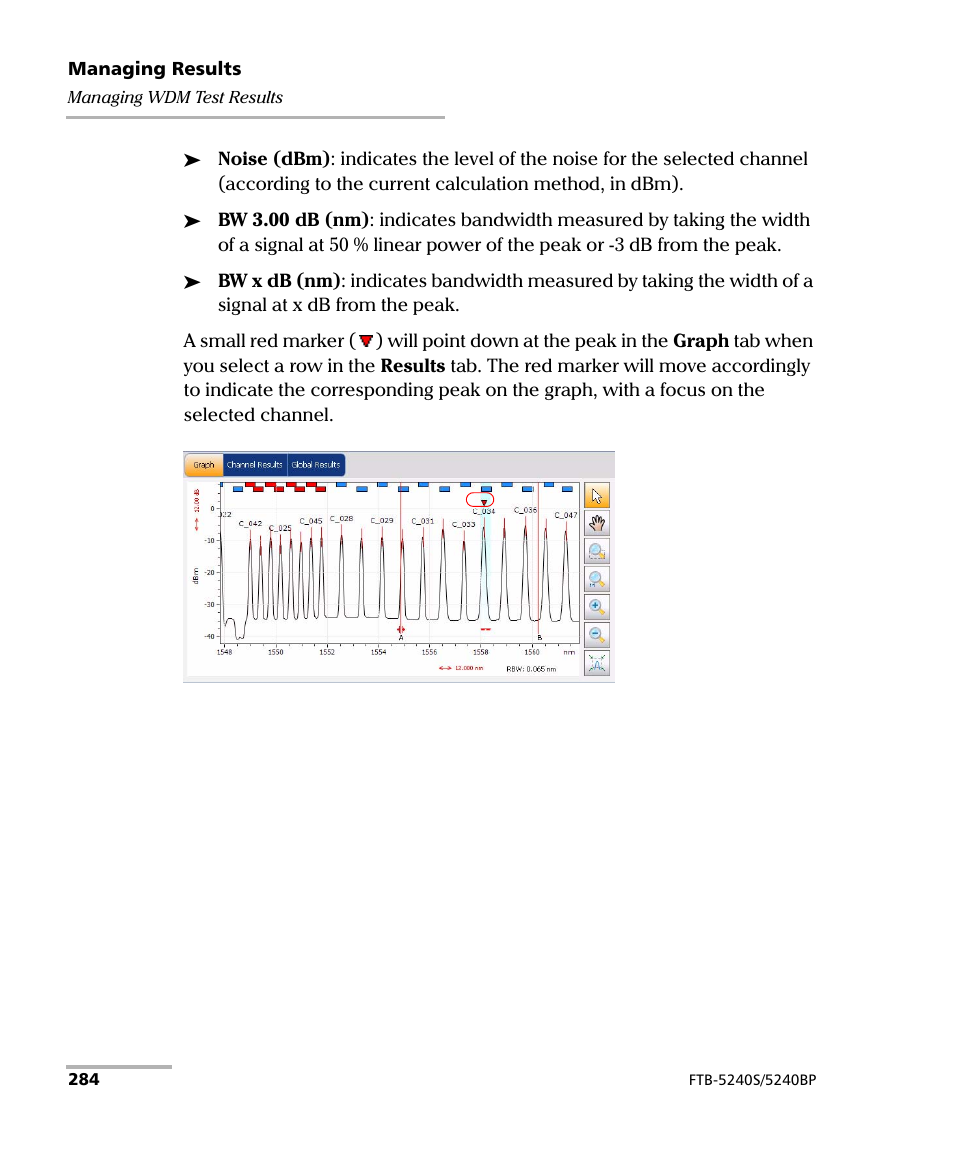 EXFO FTB -5240S/5240BP Optical Spectrum Analyzer for FTB 500 (NS-1434) User Manual | Page 292 / 537