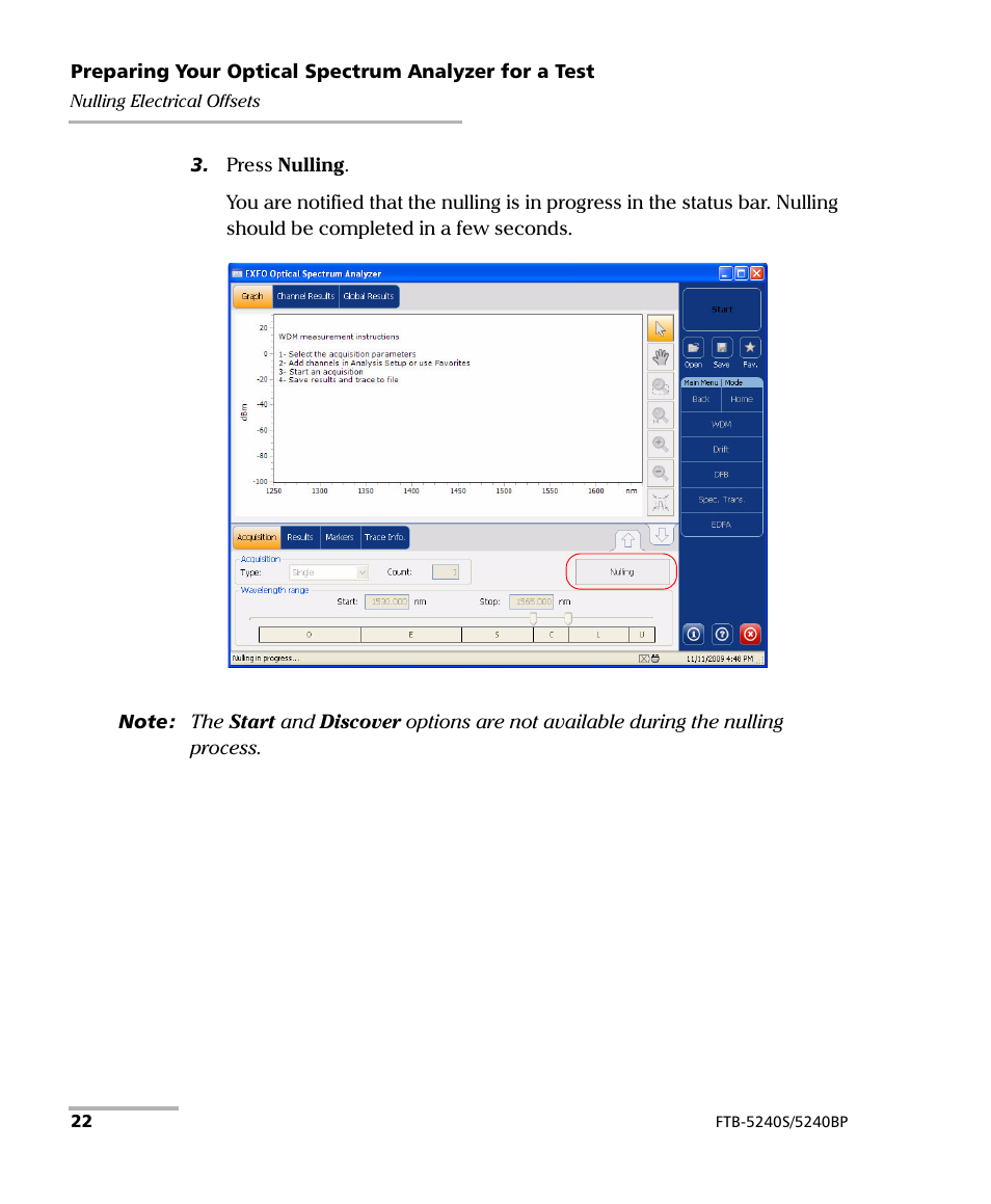 EXFO FTB -5240S/5240BP Optical Spectrum Analyzer for FTB 500 (NS-1434) User Manual | Page 30 / 537