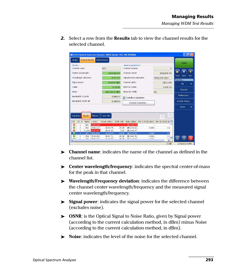 EXFO FTB -5240S/5240BP Optical Spectrum Analyzer for FTB 500 (NS-1434) User Manual | Page 301 / 537