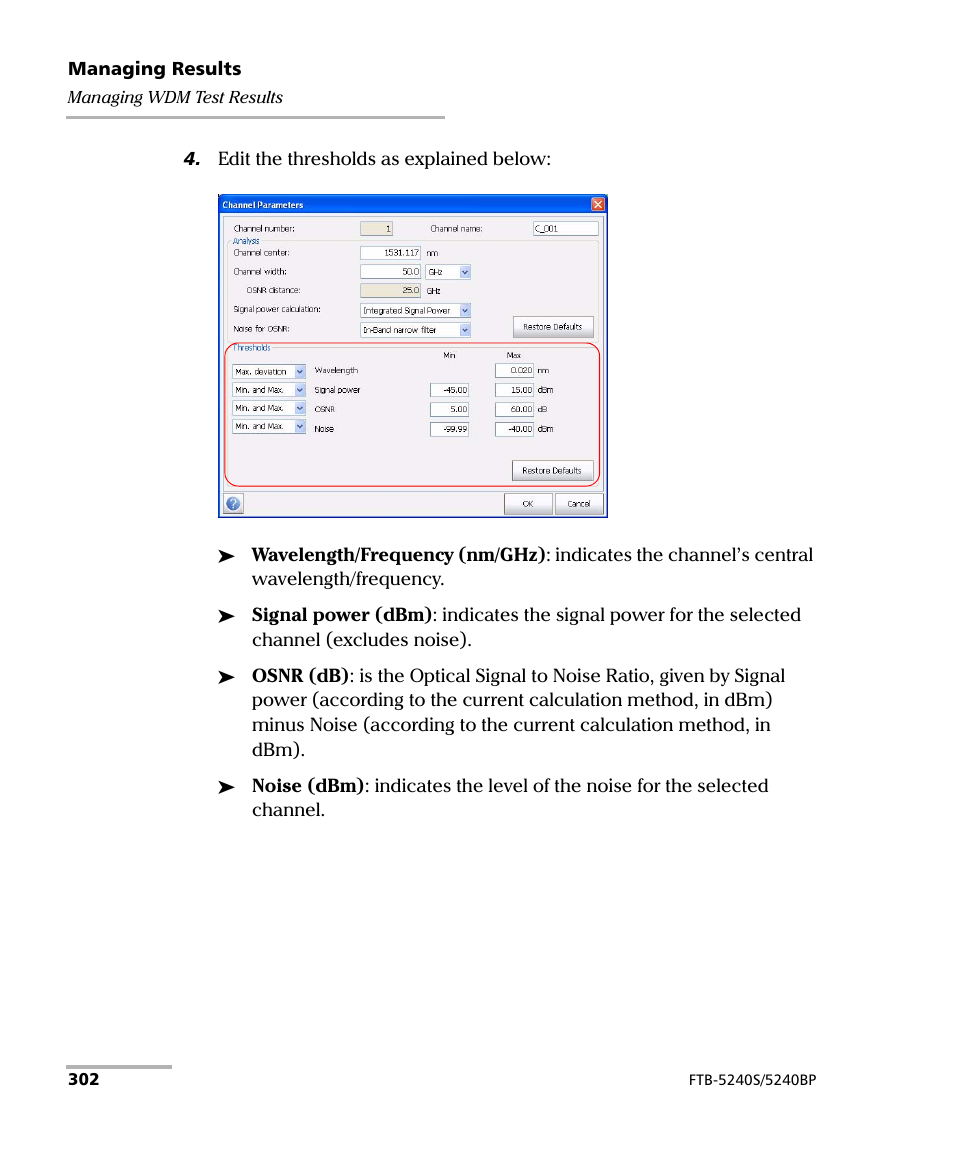 EXFO FTB -5240S/5240BP Optical Spectrum Analyzer for FTB 500 (NS-1434) User Manual | Page 310 / 537