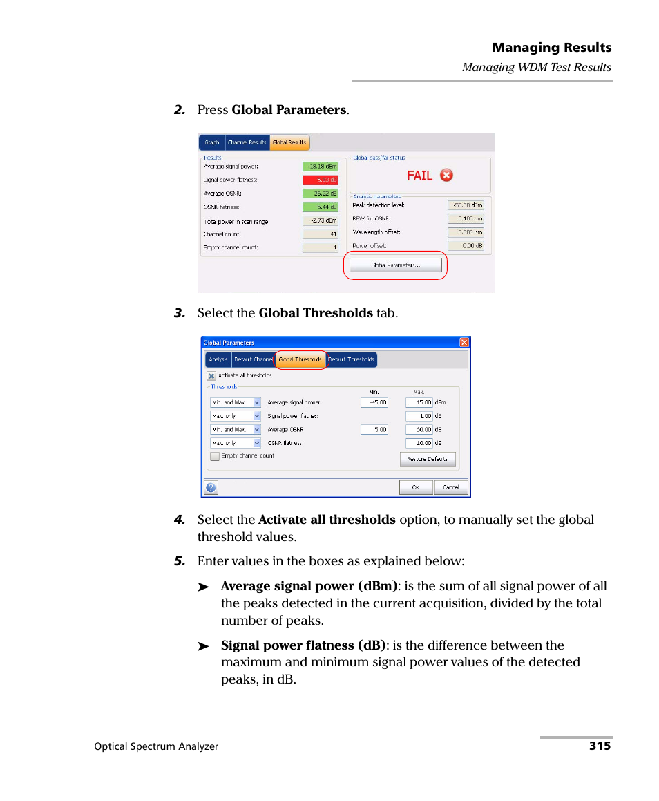 EXFO FTB -5240S/5240BP Optical Spectrum Analyzer for FTB 500 (NS-1434) User Manual | Page 323 / 537