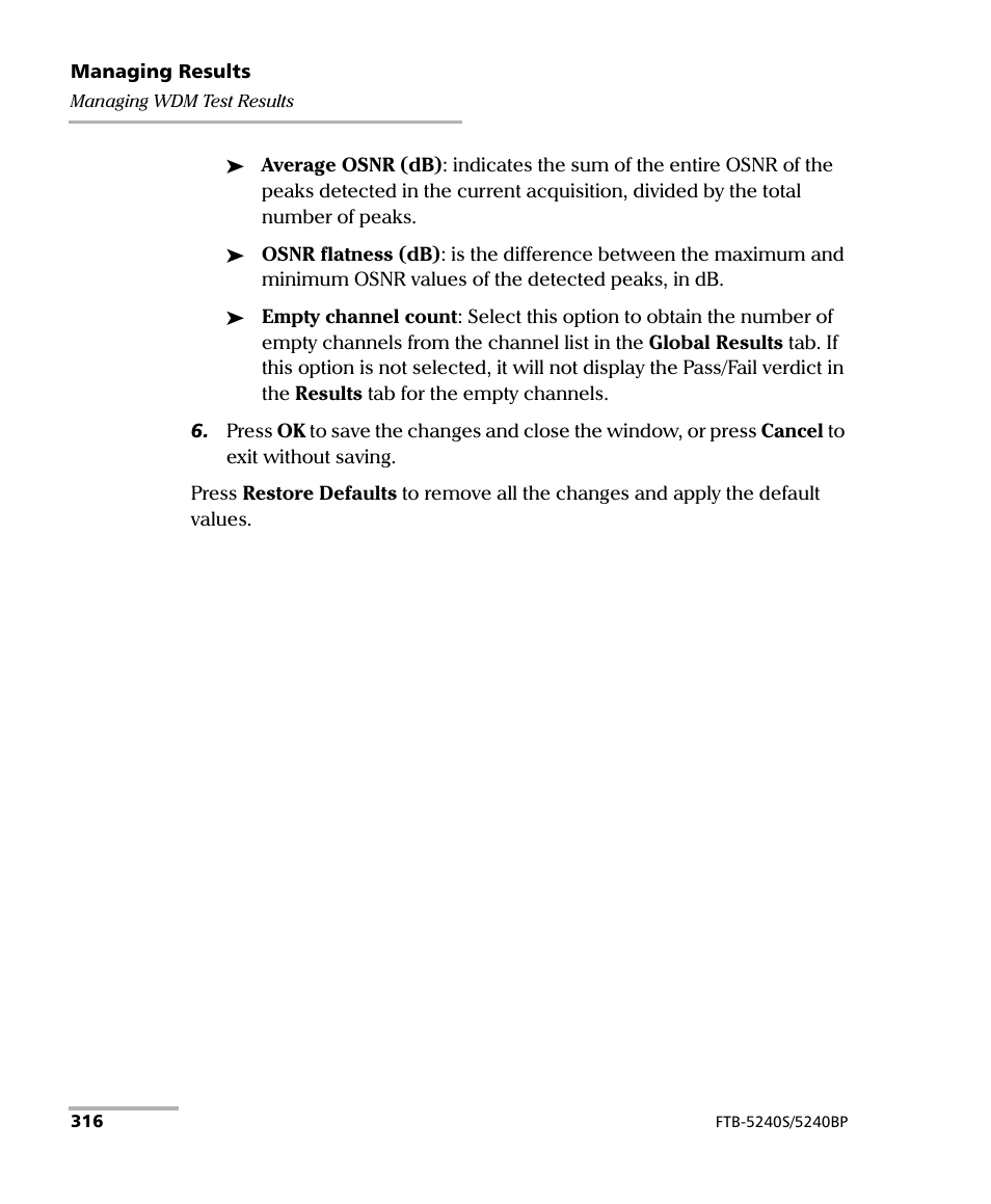 EXFO FTB -5240S/5240BP Optical Spectrum Analyzer for FTB 500 (NS-1434) User Manual | Page 324 / 537