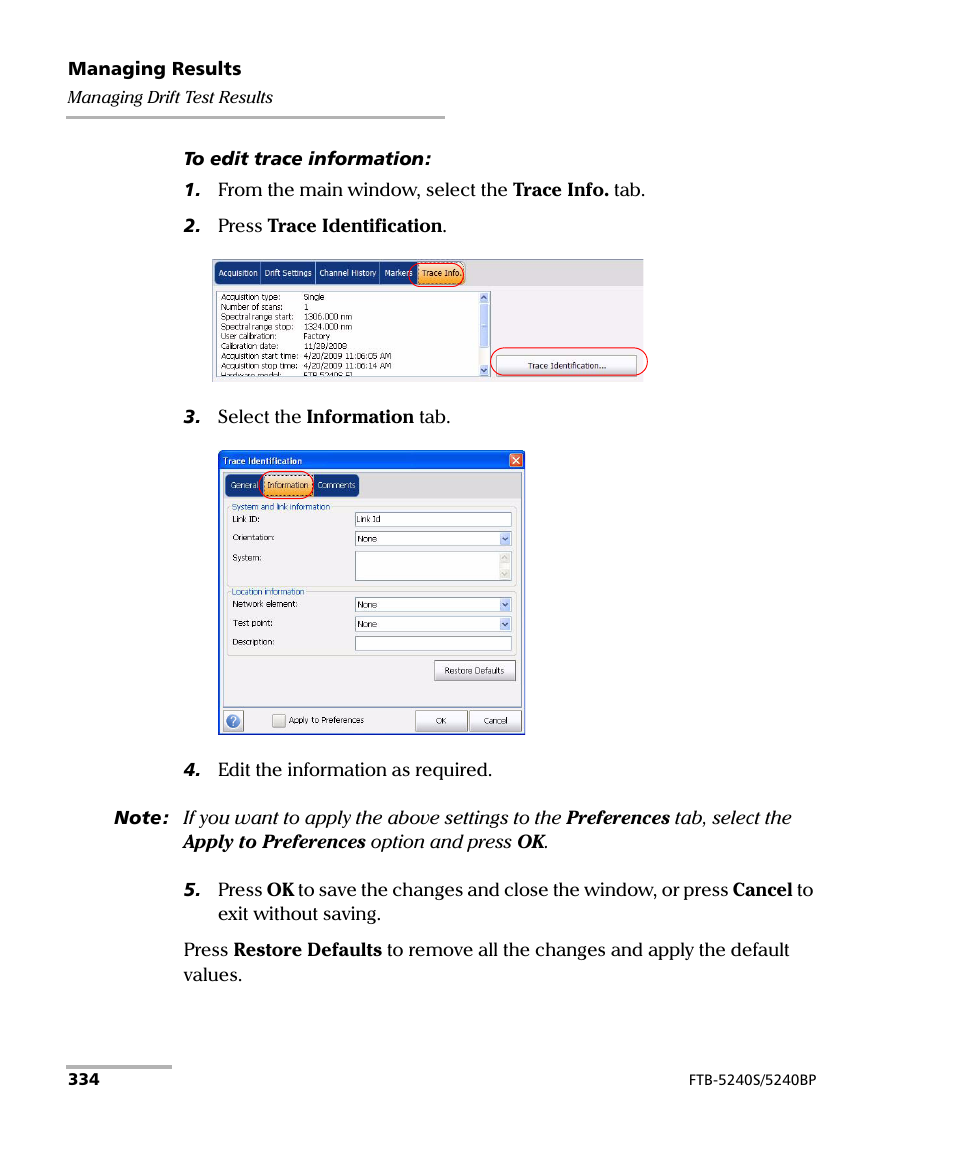 EXFO FTB -5240S/5240BP Optical Spectrum Analyzer for FTB 500 (NS-1434) User Manual | Page 342 / 537