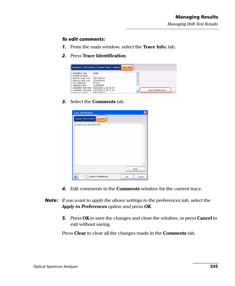EXFO FTB -5240S/5240BP Optical Spectrum Analyzer for FTB 500 (NS-1434) User Manual | Page 343 / 537