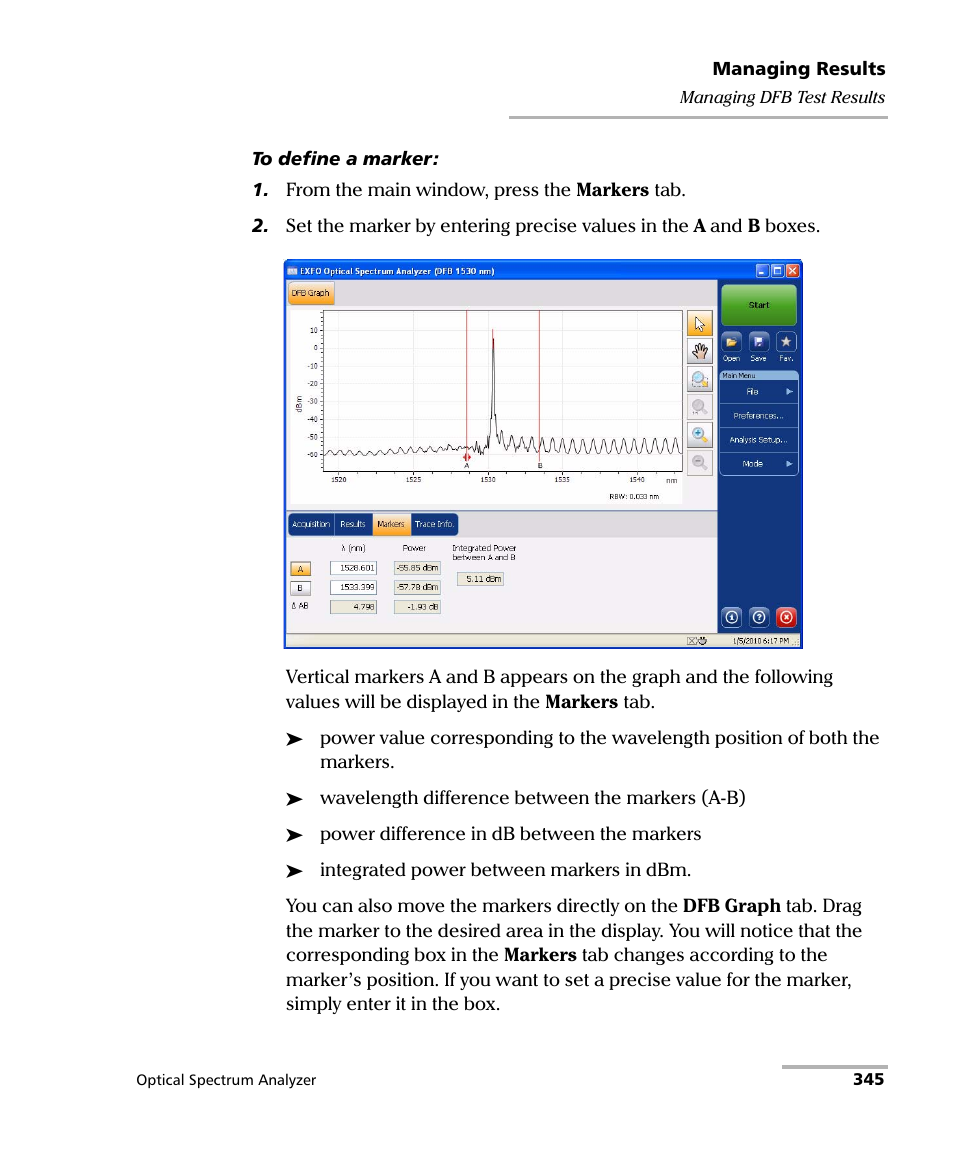 EXFO FTB -5240S/5240BP Optical Spectrum Analyzer for FTB 500 (NS-1434) User Manual | Page 353 / 537