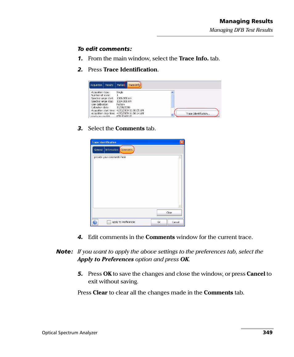 EXFO FTB -5240S/5240BP Optical Spectrum Analyzer for FTB 500 (NS-1434) User Manual | Page 357 / 537