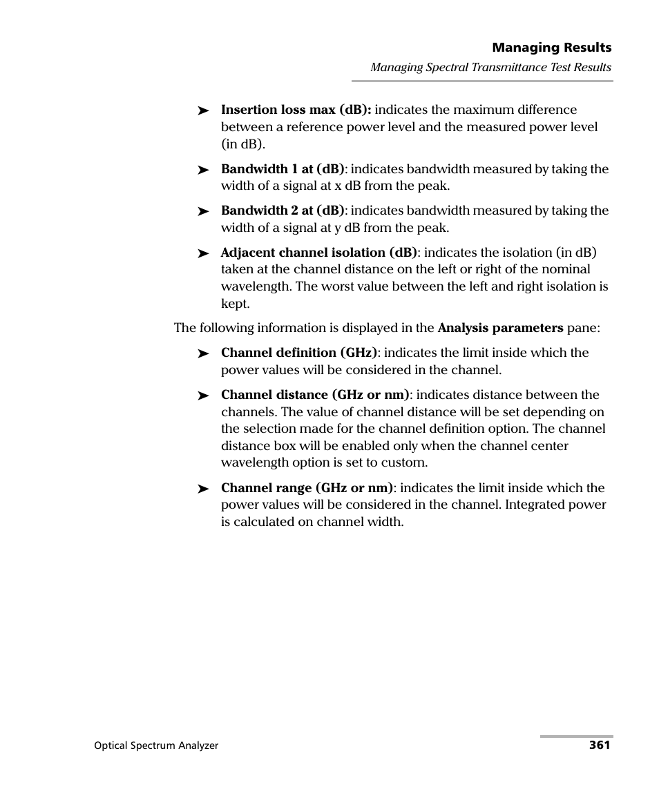 EXFO FTB -5240S/5240BP Optical Spectrum Analyzer for FTB 500 (NS-1434) User Manual | Page 369 / 537