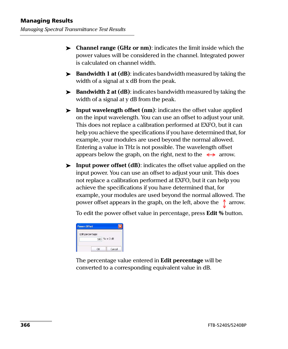 EXFO FTB -5240S/5240BP Optical Spectrum Analyzer for FTB 500 (NS-1434) User Manual | Page 374 / 537