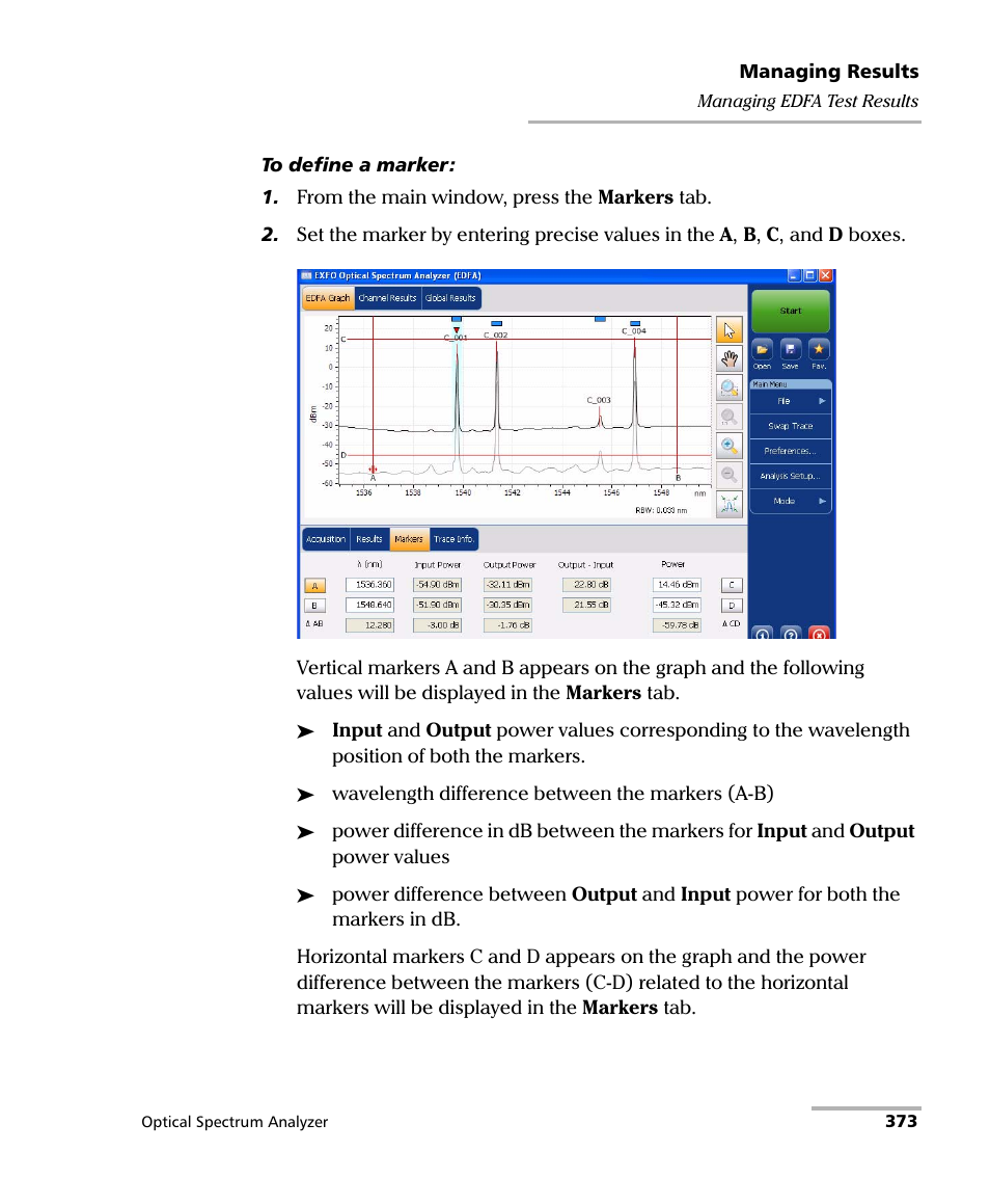 EXFO FTB -5240S/5240BP Optical Spectrum Analyzer for FTB 500 (NS-1434) User Manual | Page 381 / 537