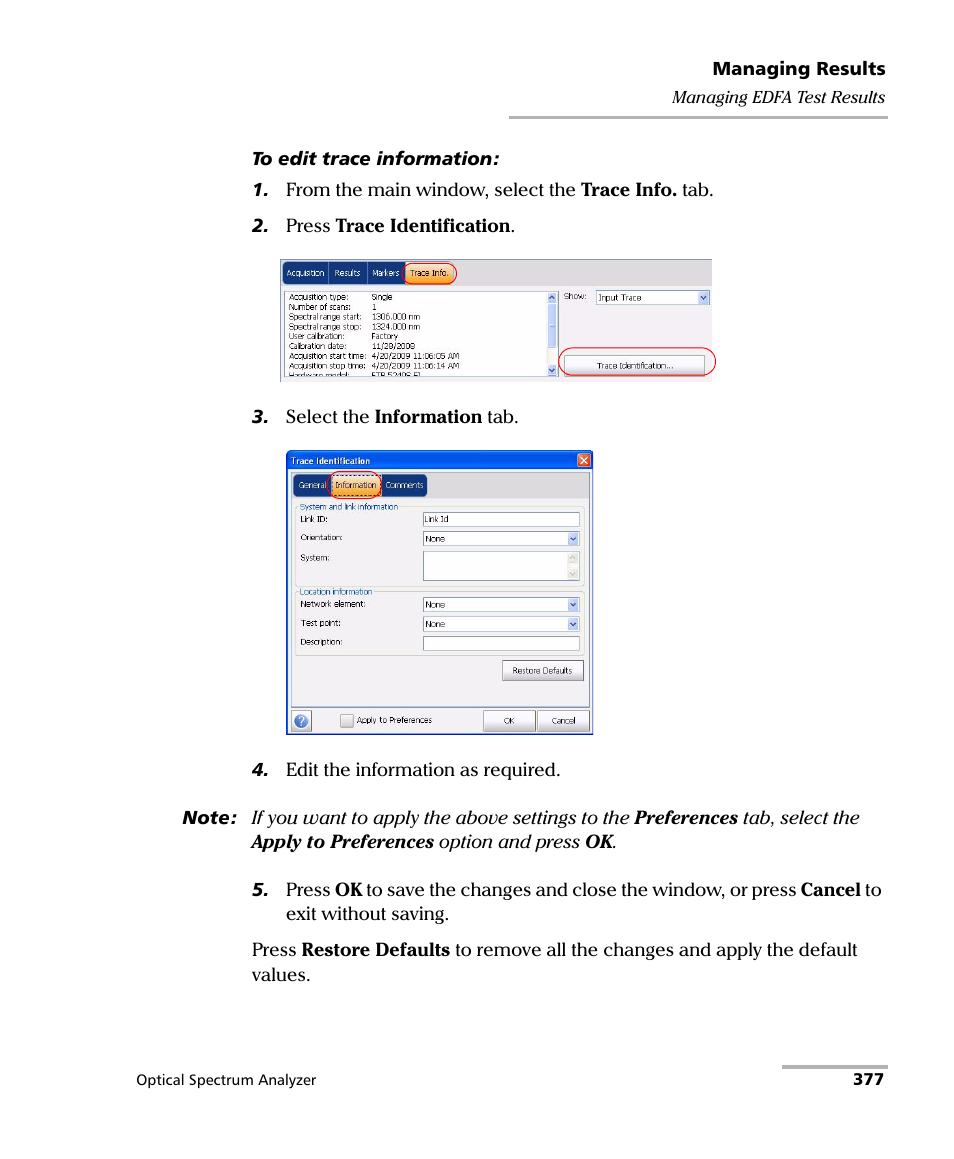 EXFO FTB -5240S/5240BP Optical Spectrum Analyzer for FTB 500 (NS-1434) User Manual | Page 385 / 537
