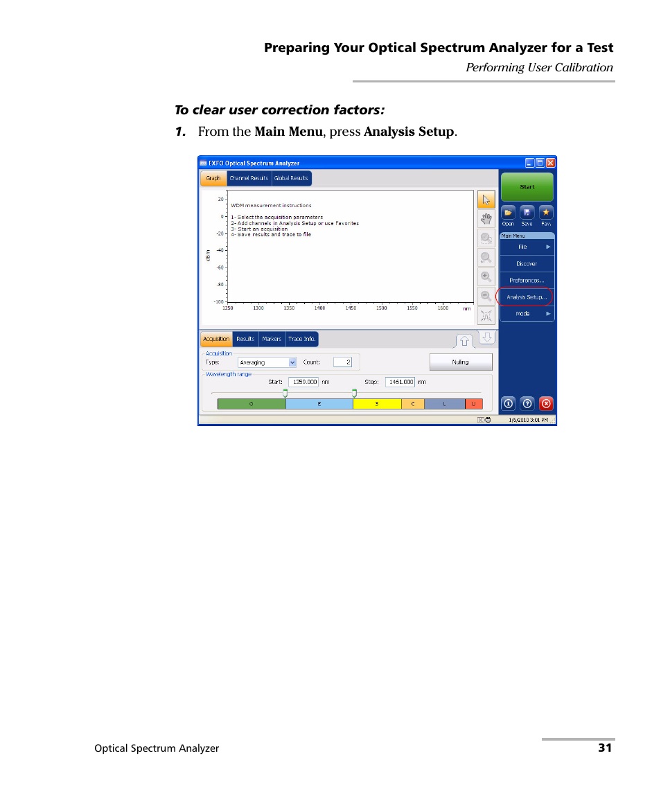 EXFO FTB -5240S/5240BP Optical Spectrum Analyzer for FTB 500 (NS-1434) User Manual | Page 39 / 537