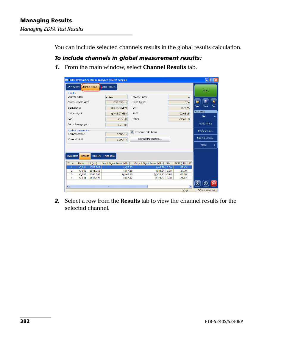 EXFO FTB -5240S/5240BP Optical Spectrum Analyzer for FTB 500 (NS-1434) User Manual | Page 390 / 537