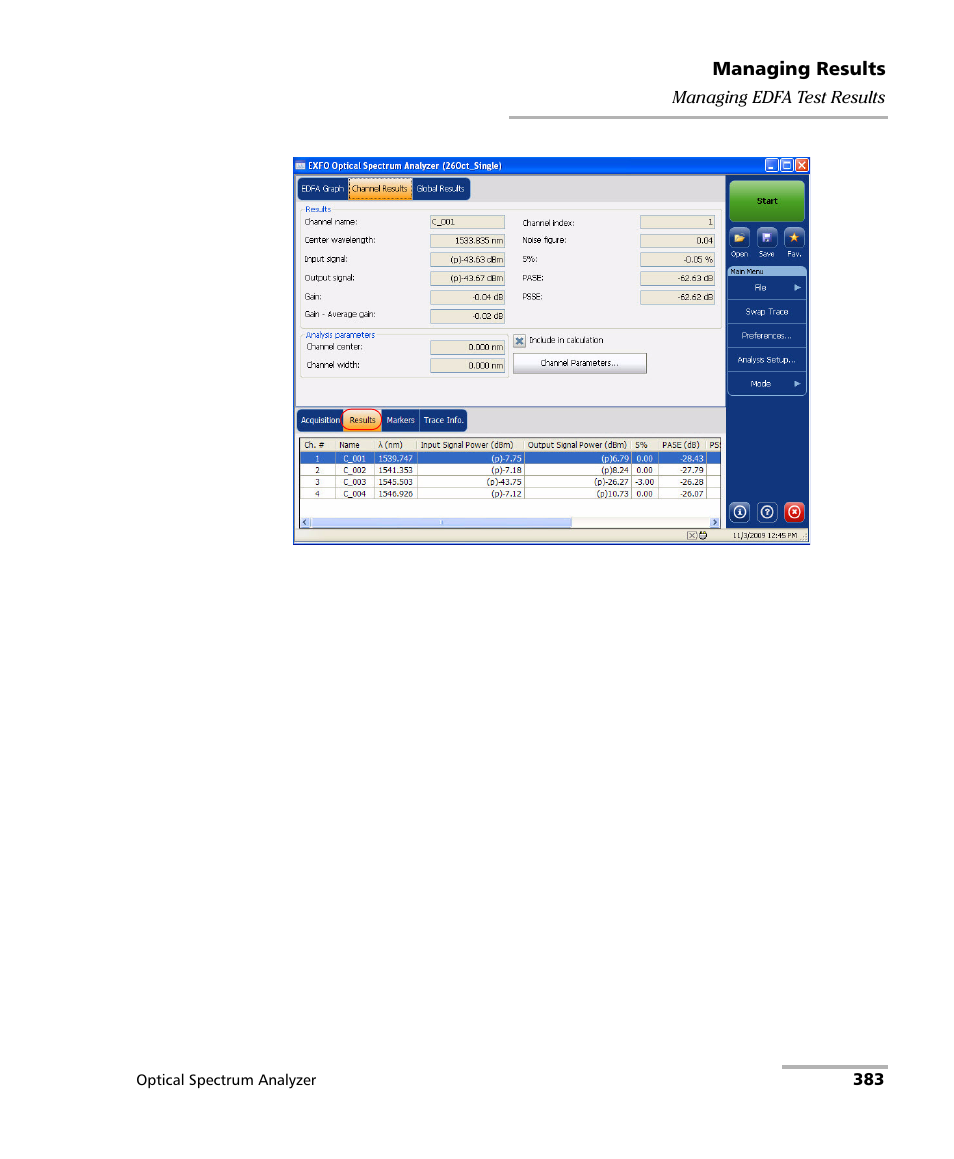 EXFO FTB -5240S/5240BP Optical Spectrum Analyzer for FTB 500 (NS-1434) User Manual | Page 391 / 537