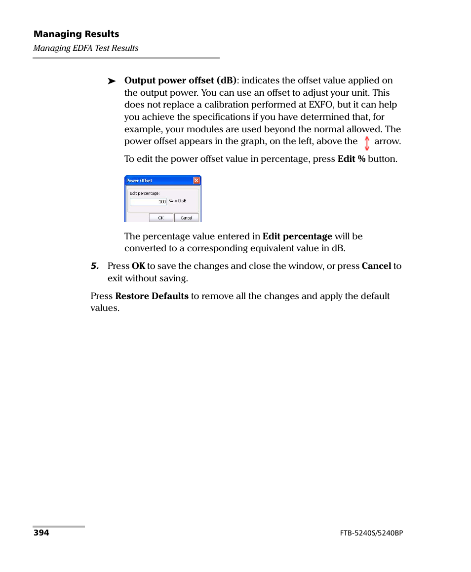EXFO FTB -5240S/5240BP Optical Spectrum Analyzer for FTB 500 (NS-1434) User Manual | Page 402 / 537
