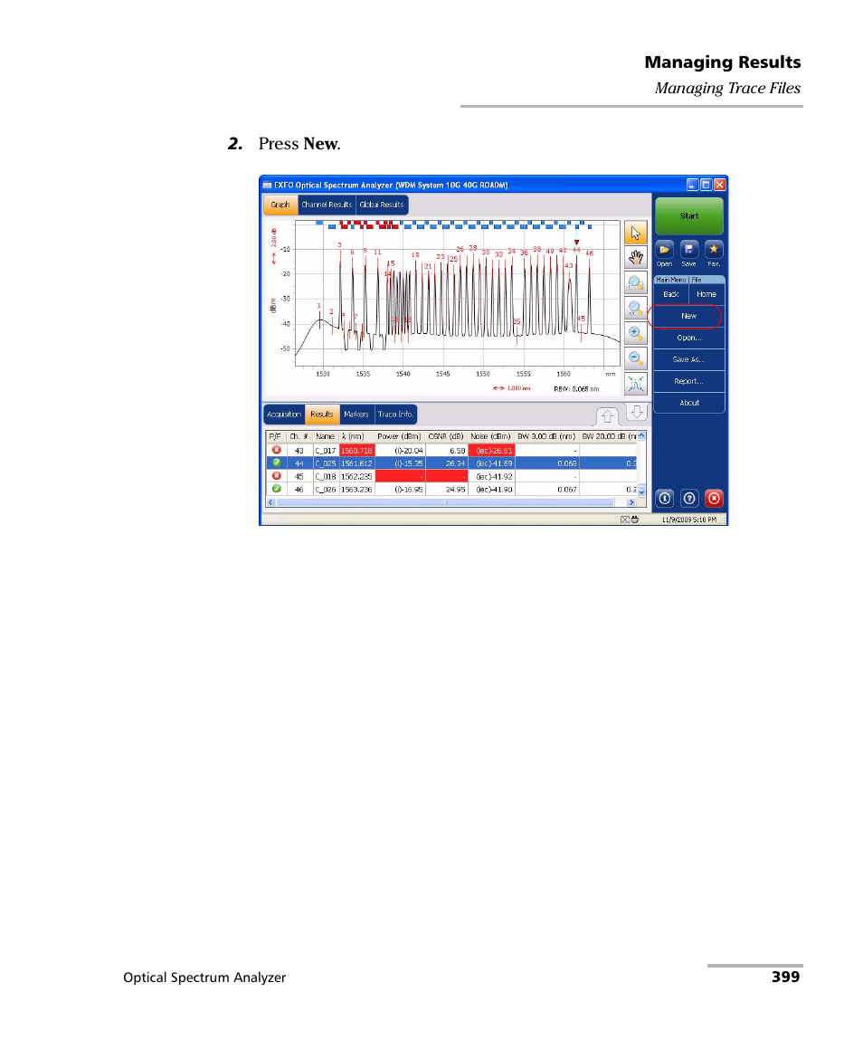 EXFO FTB -5240S/5240BP Optical Spectrum Analyzer for FTB 500 (NS-1434) User Manual | Page 407 / 537