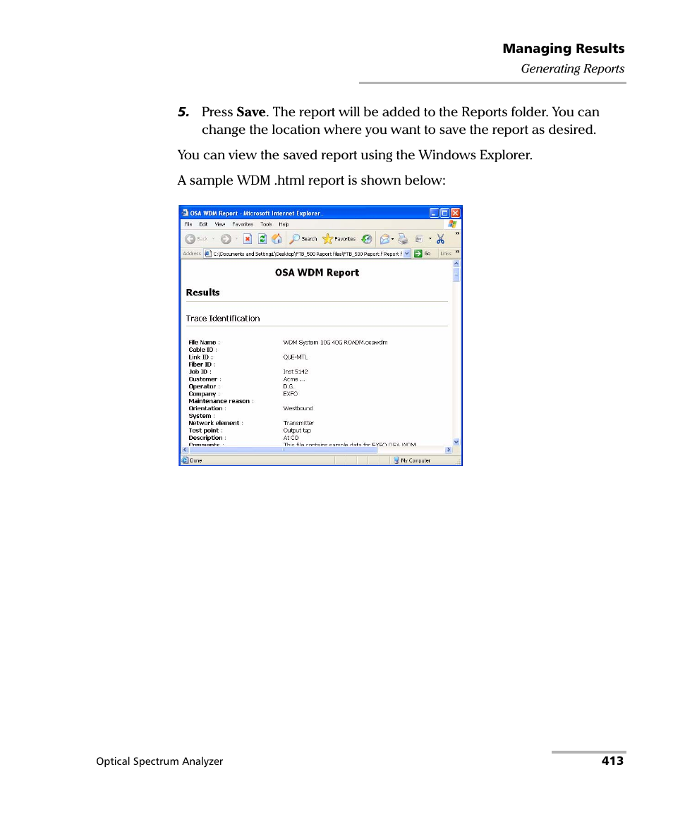 EXFO FTB -5240S/5240BP Optical Spectrum Analyzer for FTB 500 (NS-1434) User Manual | Page 421 / 537
